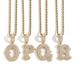 Hip hop necklace letter pendant full of diamonds with thorny rock sugar cloud pattern letters personality fashion English letters hip hop accessories_ipsvogv.com