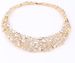 African Beads Gold Plated Shinning Flower Crystal Necklace Earrings Bangle Ring Jewelry Set_ipsvogv.com