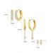 Unisex Hot Sales Real Gold Brass Electroplating Inlaid Zircon Geometric Hoop Earrings Full Diamond Leaf Earrings Set_ipsvogv.com