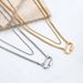 Women's Jewelry Jewelry Light Luxury Titanium Steel Clavicle Chain Female Geometric Oval Buckle Double Layer Necklace_ipsvogv.com