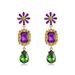 Personality fashion carnival alloy material flower shape earrings ladies vibrant party earrings_ipsvogv.com