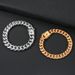 Stainless Steel Hip-Hop Niche Ins Trend Gold Vacuum Fashion Men's High-End Sense Dragon Head Buckle Cuban Bracelet_ipsvogv.com