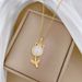 Titanium Steel 【 】 White Tulip Light Luxury Temperament Gorgeous Full Diamond Necklace Women's Versatile Collarbone 【 】_ipsvogv.com
