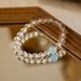 8MM White Female Lusi Same Style Sea Blue Treasure Bracelet, High Grade Transparent Crystal Bracelet_ipsvogv.com