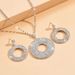 Women’s Jewelry Set Fashion Brand New Large Silver Full Diamond Earrings Hoop Atmospheric Necklace Women's Suit_ipsvogv.com