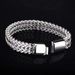 Hip Hop Stainless Steel Front Back Men's Bracelet, Simple And Domineering, Punk High-end Feeling, Cuban Bracelet Trend_ipsvogv.com