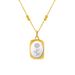 Magic Mirror Rose Flower Necklace - Stainless Steel Floral Pendant Jewelry For Women_ipsvogv.com