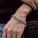 Men's Fashionable Temperament Simple Bracelet Versatile Style Titanium Steel Cross Pendant Trendy Hip Hop Cool Korean_ipsvogv.com