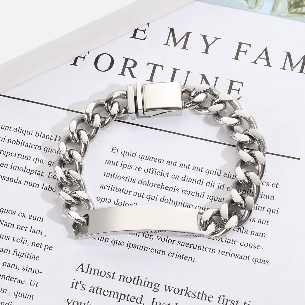 Men's Jewelry Bracelet Jewelry Stainless Steel Couple Hip Hop Design Bracelet Titanium Steel Cuban Bracelet Jewelry_ipsvogv.com