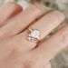 Sanjie 2025 New Jewelry Women's Gold Wheat Ear Shaped Pair Wedding Rectangular Zircon Ring_ipsvogv.com