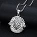 New Hip-Hop Jewelry Stainless Steel Gold-Plated Lion Head Pendant Necklace_ipsvogv.com