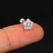 Unisex five pointed star piercing earrings for women with micro inlaid zircon small ear bone studs popular earrings_ipsvogv.com
