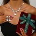 Women’s Jewelry Set Fashion Fashion Jewelry Teardrop Shaped Necklace Geometric Temperament Luxury Banquet Zircon Necklace Earrings_ipsvogv.com