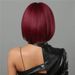 hot selling Short Wine Red For Women Bury Bob Wigs With Thick Bangs Heat Resistant Synthetic Wig_ipsvogv.com