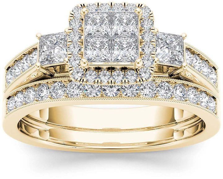 Yiwu Sanjie Engagement Electroplated Square Diamond Couple Couple's Ring_ipsvogv.com