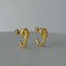 Fashionable Real Gold Electroplated INS Titanium Steel Knotted Fashion Niche Earrings_ipsvogv.com
