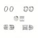 Stainless Steel Round Non Pierced Ear Clips Zircon Ear Studs Combination Set Trendy Men's Non Pierced Ear Magnet Earrings_ipsvogv.com