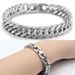 Titanium Steel Cuban For Men Trendy Thick Bracelet Men's Jewelry Clasp Chain High-end Feel Bold Accessories_ipsvogv.com
