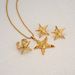 Women's Jewelry Gold Plated Titanium Steel Starfish Beach Necklace Earrings Set_ipsvogv.com