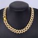Men’s Jewelry Set Fashion Hip Hop Style New 15mm Diamond Simple Head Trendy Cuban Chain Full Diamond Necklace Big Gold Chain_ipsvogv.com