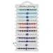 Blue Evil Eye Charm Bracelets 12pcs/set Fashion Jewelry Adjustable Crystal Rice Beads Card Wax Rope Braided Bracelet_ipsvogv.com