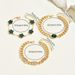 2024 minimalist new women's set with personalized five petal flower inlaid diamond design and multi-layered bracelet_ipsvogv.com