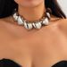Fashion Jewelry Personality Trendy Ins Simple Heart Necklace Light Luxury Color Block Chain_ipsvogv.com