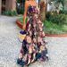 Women's Printed Two-piece Suspender Top + Cake Skirt Long Skirt Suit Women_ipsvogv.com