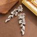 French Light Luxury Elegant Cool Flower Leaves Tassel Women's Long Style Fashionable And Simple Silver Needle Earrings_ipsvogv.com