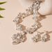 Light luxury style diamond-encrusted water drop stud earrings sweater chain 2-piece set, personalized temperament high-end necklace_ipsvogv.com