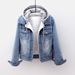 Women's Clothing Velvet Thickened Cotton Cotton Coat Removable Hooded Warm Lambswool Cotton Coat Short Style_ipsvogv.com