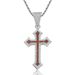 Unisex Hip Hop Colored Cross Pendant For Men And Women Personalized Rap Micro Inlaid Zircon Trendy Hip Hop Necklace_ipsvogv.com