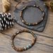 Turquoise Wood Beads Elastic Bracelet Bohemian Beach Style Braided Adjustable Men's Bracelet Anklet_ipsvogv.com