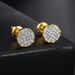 Unisex popular round full diamond thread earrings trendy men's personality all match earrings hip hop street popular earrings_ipsvogv.com