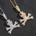 Pendants & Charms Hip Hop Pendant Red Eyed Skull Necklace Micro Inlaid Zircon Personality Men's Niche Hip Hop Accessories_ipsvogv.com