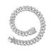 Unisex 20mm Diamond Shaped Alloy Necklace For Men High End Cool Hip Hop Cuban Chain_ipsvogv.com