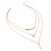 New Style Fashion Golden Triangle Geometry 3-Layer Necklace Collar_ipsvogv.com