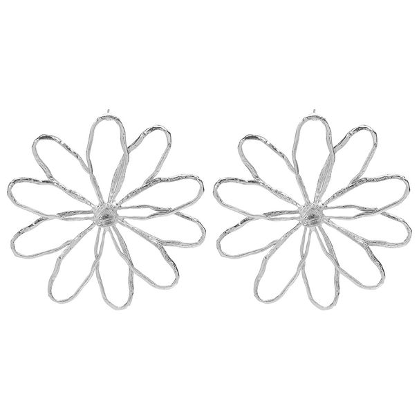 E13043ZA new exaggerated hollow out large alloy flower light luxury style earrings_ipsvogv.com