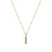 2023 New China-Chic High rise Bamboo Necklace ins Tide Luxury Small crowd Titanium steel chalcedony clavicle neck_ipsvogv.com