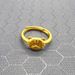 Brass Gold-plated Real Couple Ring, Internet Sand Gold 999 Cerebellar Tiger Ring_ipsvogv.com