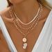 Commuter Style Diamond Studded Ladies Multi Layer Necklace Personalized Love Flower Design Long Clavicle Chain Necklace_ipsvogv.com