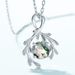 Elegant And Luxurious Gifts S925 Silver Green Moss Pendant Water Grass Agate Stone Pendant Fashionable Light Luxury Holiday Gift_ipsvogv.com
