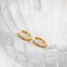 Unisex Copper Crossing Single Row Full Diamond Earrings Earrings Circle Earrings Zircon Earrings For Women_ipsvogv.com
