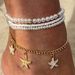 Ocean Vacation Style Starfish Pendant Anklet Set Temperament Pearl Rice Bead Foot Decoration For Women_ipsvogv.com