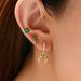 Ins Fashion Personality Earrings Set Inlaid With Zircon Crescent Gecko Niche Design Earrings Versatile Net Red Ear Bone Clip_ipsvogv.com