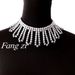 Tassels exaggerated full diamond necklace rhinestone tassel light luxury necklace personality dinner party temperament net celebrity necklace_ipsvogv.com