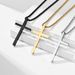INS Internet Celebrity Style Simple Titanium Steel Cross Necklace Glossy Niche Personality Men And Women Wear Stainless Steel Sweater Chain_ipsvogv.com