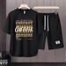 Men's Clothing 2024 Waffle Casual Summer Suit Men's Loose Teen Short sleeved T shirt Shorts Handsome Two piece Suit_ipsvogv.com