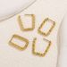 Korean Style New Instagram Niche Rectangular Irregular Hammer Pattern Ear Buckle, High-end Fashionable And Personalized_ipsvogv.com