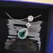 Emerald Gemstone Necklace Female Element Green Crystal Clavicle Necklace Female_ipsvogv.com